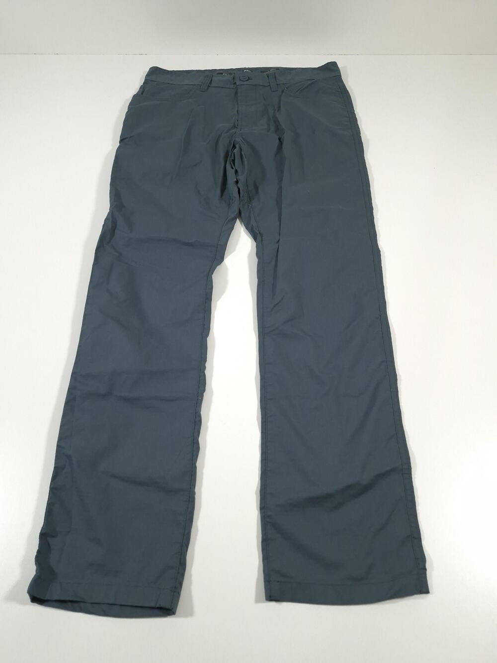 Prana Men's Double Peak Slim Pants Teal Blue 1968421 34x32 Hiking Outdoors